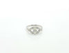 An antique platinum Art Deco marquise cut diamond engagement ring.