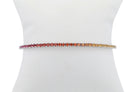 Multi Color Sapphire Rainbow 4.57 Carat Tennis Bracelet
