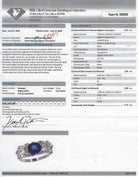 A North American gemological labratory report is included with this sapphire ring.