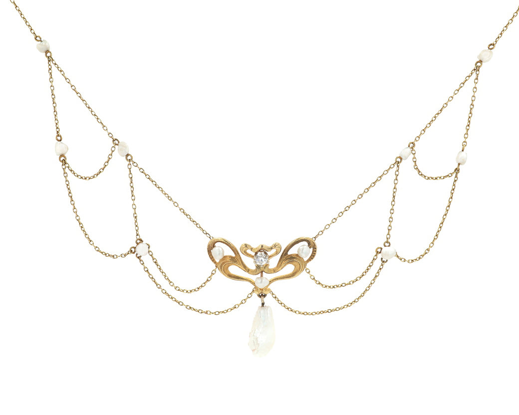 Art Nouveau Pearl Necklace