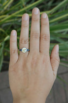 Diamond and Sapphire Engagement Ring