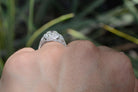 SOLD Art Deco Platinum Dome Filigree Diamond Engagement Ring