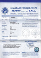 A nearly one carat diamond report issued by European Gemological Labratory.