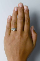 An Edwardian hexagon diamond wedding ring.