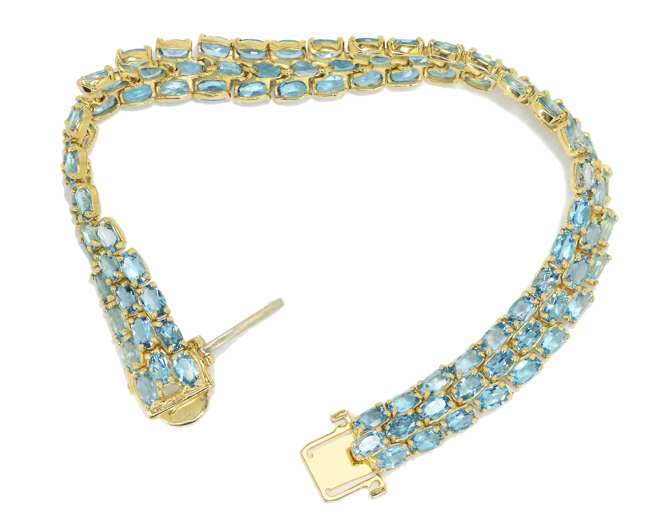 Gold Topaz Tennis Bracelet