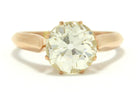 A 2.58 old mine brilliant cut diamond, single stone wedding ring.