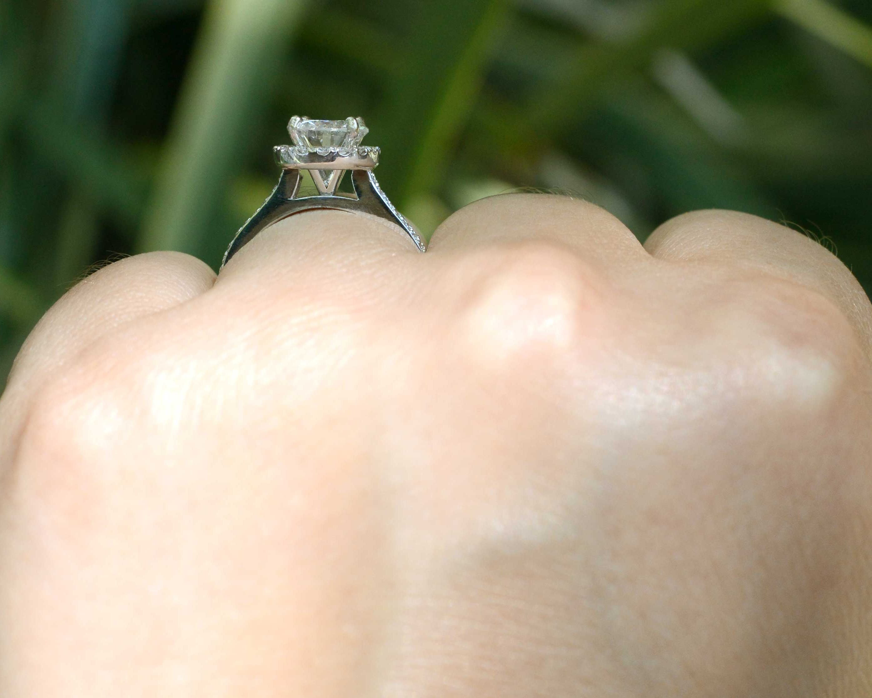 GIA Certified 2 Carat Diamond Halo Engagement Ring